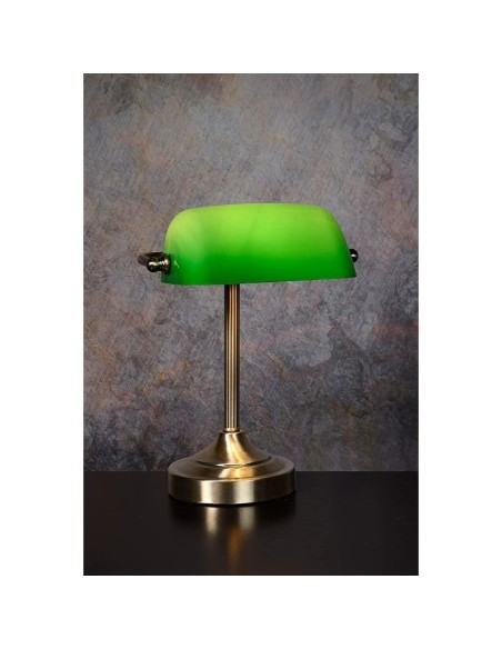 Lampe de table / bureau Led Banker verte - Lucide Leluminaireled.com