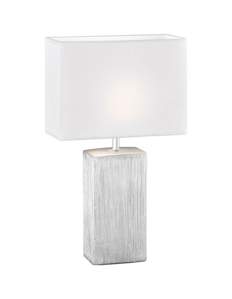 Lampe de table Flens grand modèle  grise et blanche - Fischer & Honsel Leluminaireled.com