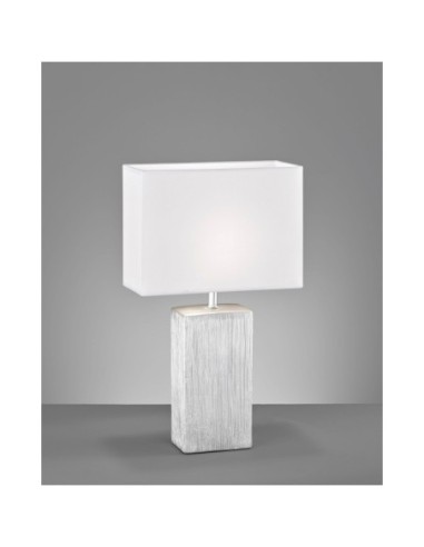Lampe de table Flens grand modèle  grise et blanche - Fischer & Honsel Leluminaireled.com
