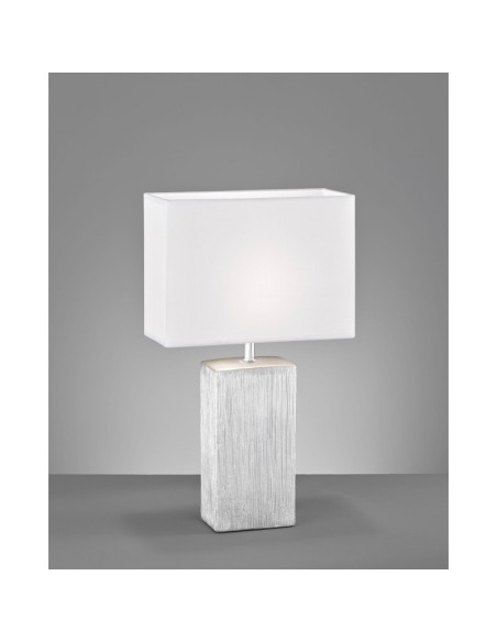 Lampe de table Flens grand modèle  grise et blanche - Fischer & Honsel Leluminaireled.com