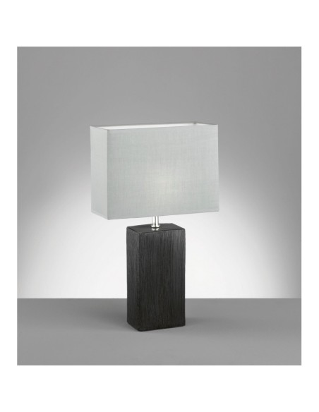 Lampe de table Flens grand modèle  noire et grise - Fischer & Honsel Leluminaireled.com