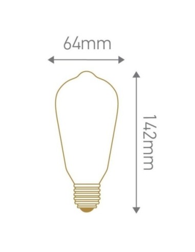 Ampoule Led décorative filament dimmable E27 ST64 6 W ambrée - Girard-Sudron Leluminaireled.com