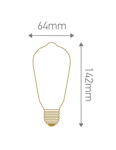 Ampoule Led décorative filament dimmable E27 ST64 6 W ambrée - Girard-Sudron Leluminaireled.com