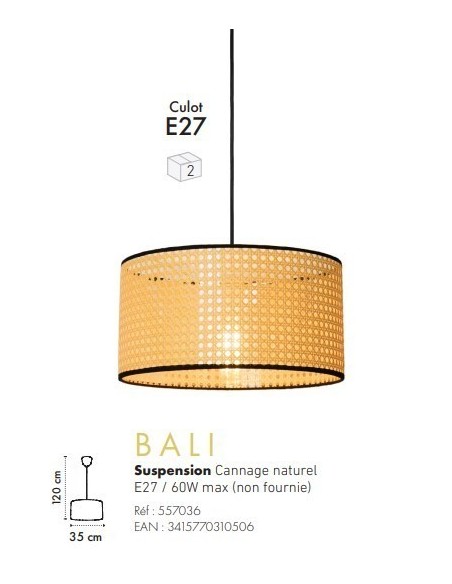 Suspension  intérieure Led Bali - Sampa Helios Leluminaireled.com