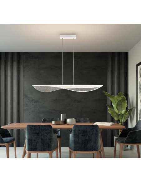 Suspension Led design José I Ballester éclairage blanc chaud - Mantra - Bianca Leluminaireled.com