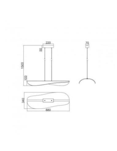 Suspension Led design José I Ballester éclairage blanc chaud - Mantra - Bianca Leluminaireled.com