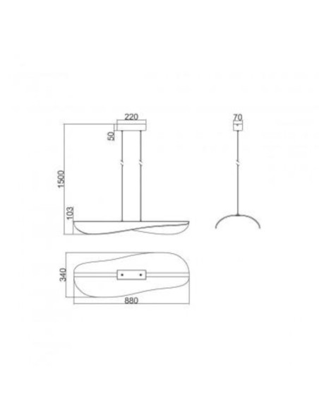 Suspension Led design José I Ballester éclairage blanc chaud - Mantra - Bianca Leluminaireled.com