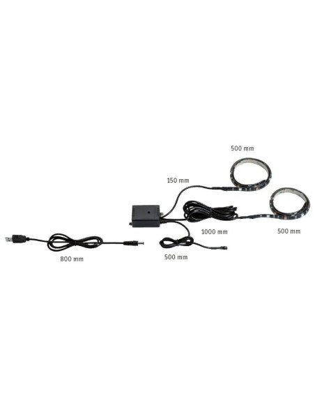 Kit ruban Led RGB pour TV 1m - Paulmann Leluminaireled.com