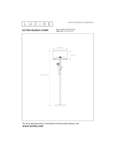 Lampadaire Led Extravaganza Chimp - Lucide Leluminaireled.com
