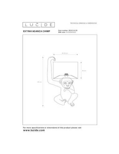 Lampe de table Led Extravaganza Chimp - Lucide Leluminaireled.com