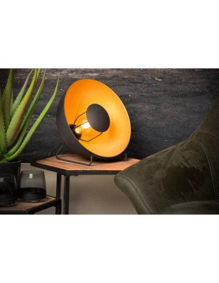 Lampe de table Led métal noir/doré Alvaro - Lucide Leluminaireled.com