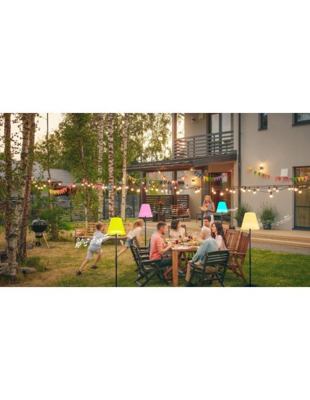 Lampadaire Enceinte solaire bluetooth éclairant RGBW Summer - Girard Sudron Leluminaireled.com