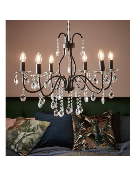 Suspension  baroque 6 points lumineux Mary - Markslöjd Leluminaireled.com