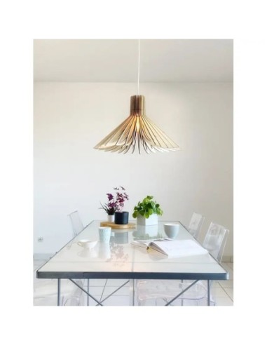 Suspension Led bois Ava - Atelier Loupiote Leluminaireled.com