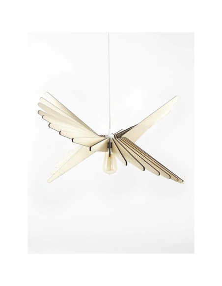 Suspension Led bois Albatros 100 - Atelier Loupiote Leluminaireled.com