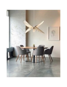 Suspension Led bois Albatros 120 - Atelier Loupiote Leluminaireled.com 2