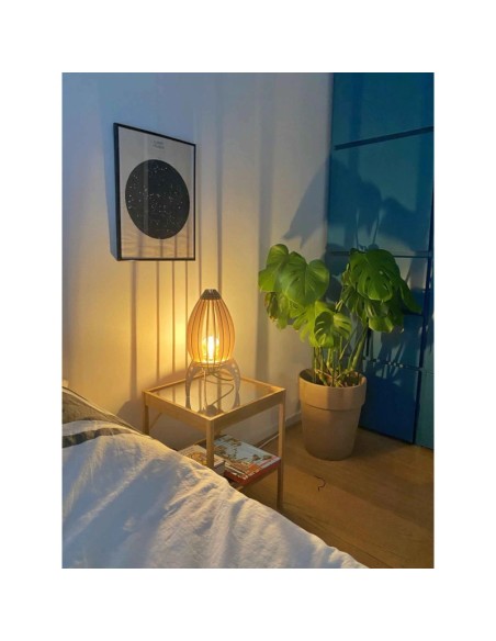 Lampe de table Led bois Ariane - Atelier Loupiote Leluminaireled.com