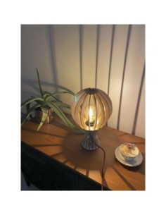 Lampe de table Led bois Archimède - Atelier Loupiote Leluminaireled.com 2