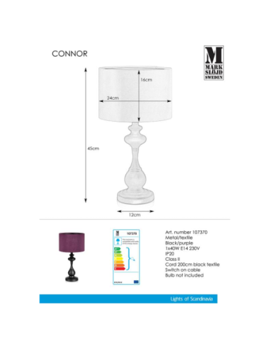Lampe de table Led Connor - Markslojd Leluminaireled.com