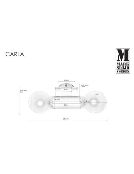 Applique murale étanche Carla II - Markslojd Leluminaireled.com