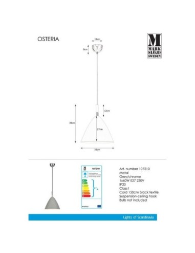 Suspension Led Osteria - Markslojd Leluminaireled.com