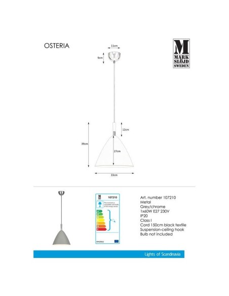 Suspension Led Osteria - Markslojd Leluminaireled.com