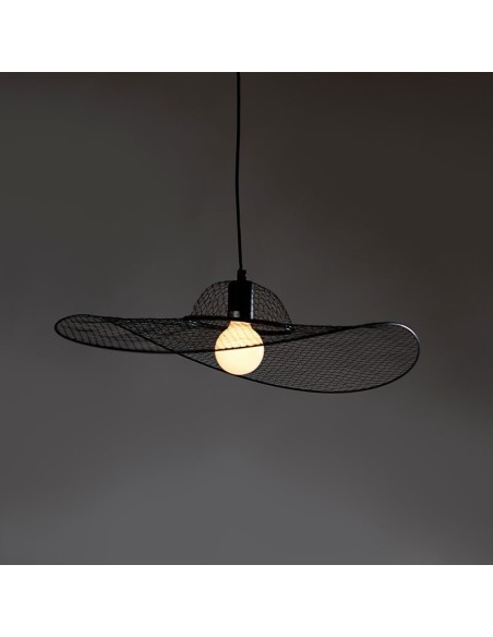 Suspension  intérieure Led métal noir Madison XXL diamètre 110 cm - Sampa Helios Leluminaireled.com