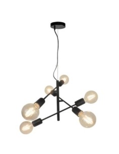 Suspension  intérieure Led métal noir Tub - Sampa Helios Leluminaireled.com