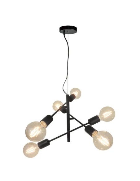 Suspension  intérieure Led métal noir Tub - Sampa Helios Leluminaireled.com