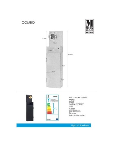 Applique Led USB boîte à clefs Combo - Markslojd Leluminaireled.com