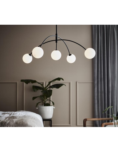 Suspension Heaven noire 5 points lumineux - Markslöjd Leluminaireled.com