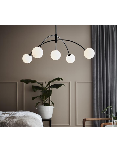 Suspension Heaven noire 5 points lumineux - Markslöjd Leluminaireled.com