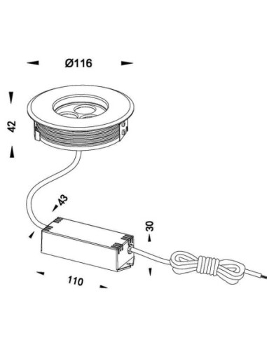 Encastré  de sol  led rond Flat II WW - Deko Light Leluminaireled.com