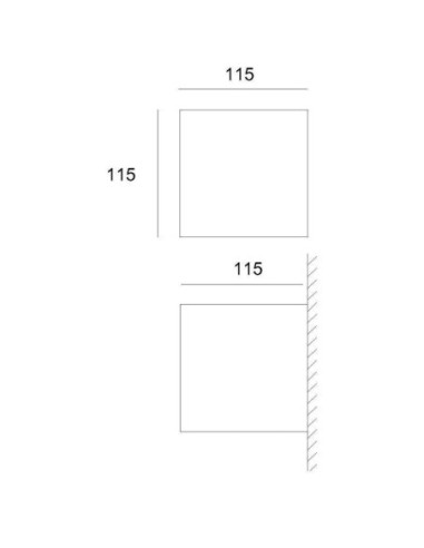 Applique murale  béton cubique Cube beige - Deko Light Leluminaireled.com