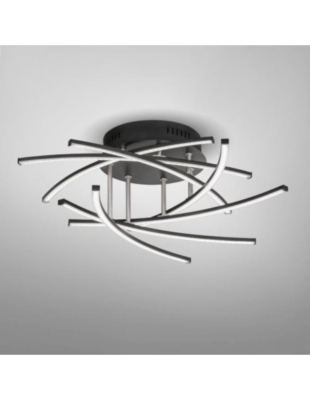Plafonnier Led variateur et CCT  noir  - Fisher & Honsel - Cross TW Leluminaireled.com