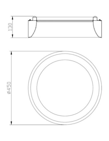 Plafonnier Led circulaire   4000K - Deko Light - Sculptoris 45 Leluminaireled.com