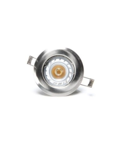 Support spot Led encastrable  rond alu brossé - Dekolight Leluminaireled.com