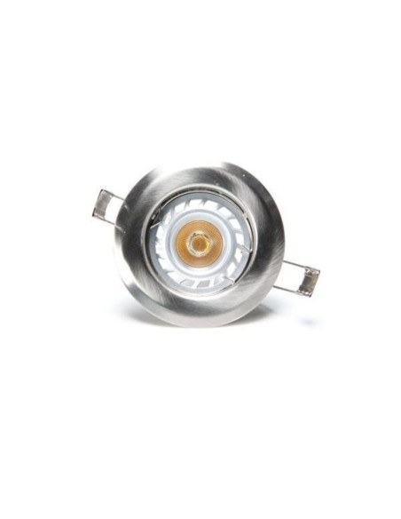Support spot Led encastrable  rond alu brossé - Dekolight Leluminaireled.com