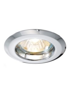 Support spot Led encastrable  rond chromé - Dekolight Leluminaireled.com