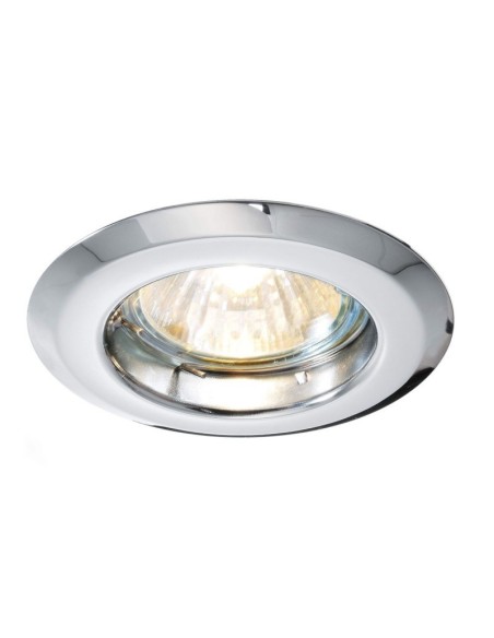 Support spot Led encastrable  rond chromé - Dekolight Leluminaireled.com
