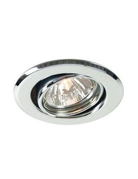 Support spot Led encastrable orientable rond chromé - Dekolight Leluminaireled.com