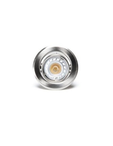 Support spot Led encastrable orientable rond alu brossé - Dekolight Leluminaireled.com