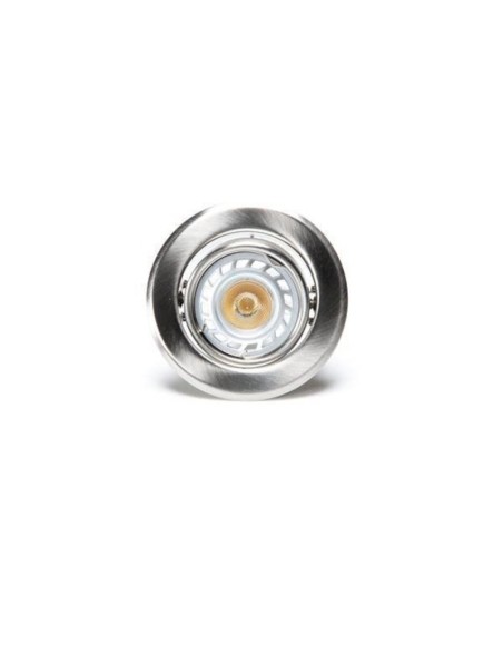 Support spot Led encastrable orientable rond alu brossé - Dekolight Leluminaireled.com