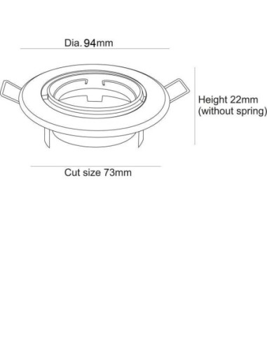 Support spot Led encastrable orientable rond alu brossé - Dekolight Leluminaireled.com