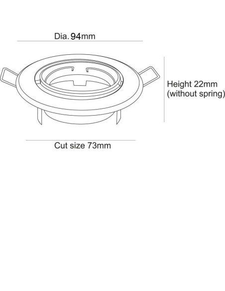 Support spot Led encastrable orientable rond alu brossé - Dekolight Leluminaireled.com