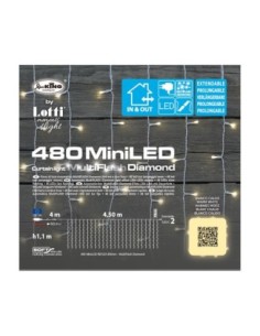 Rideau lumineux multiflash blanc chaud - Lotti Leluminaireled.com 2