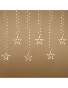 Rideau lumineux étoiles blanc chaud - Lotti Leluminaireled.com