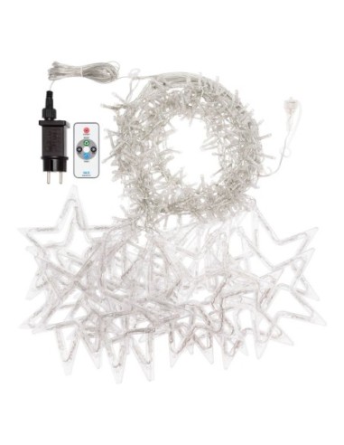 Rideau lumineux étoiles blanc chaud - Lotti Leluminaireled.com