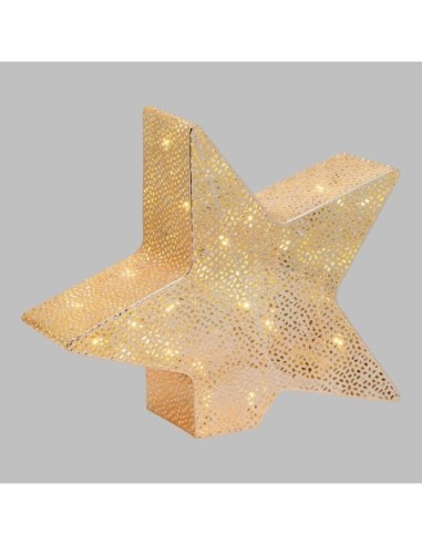 Etoile décorative lumineuse inclinée éclairage fixe diam 30cm blanc chaud - Lotti Leluminaireled.com