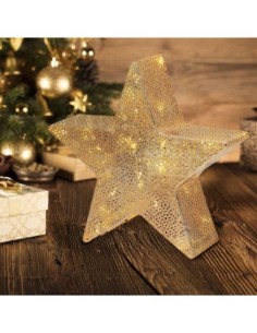 Etoile décorative lumineuse droite éclairage fixe diam 30 cm blanc chaud - Lotti Leluminaireled.com 2